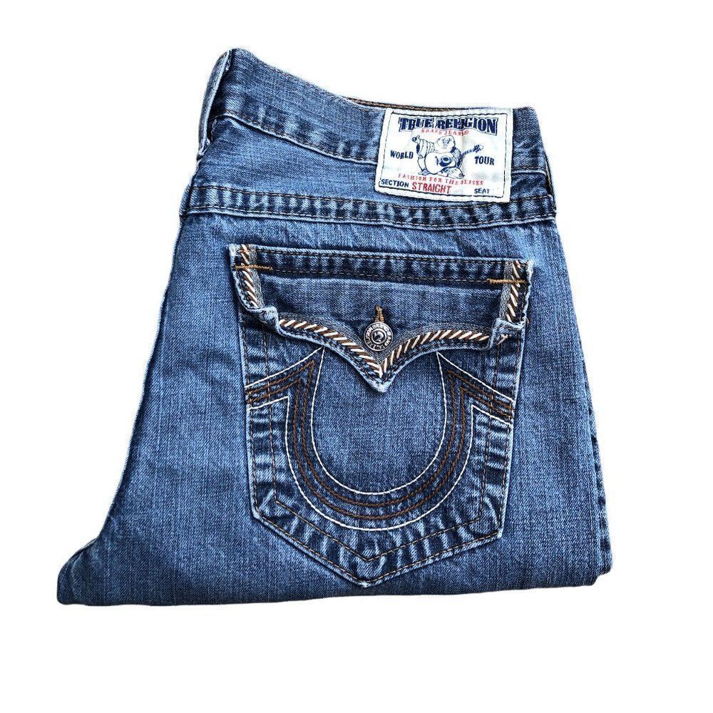 True Religion Jeans Size 38 STRAIGHT Blue